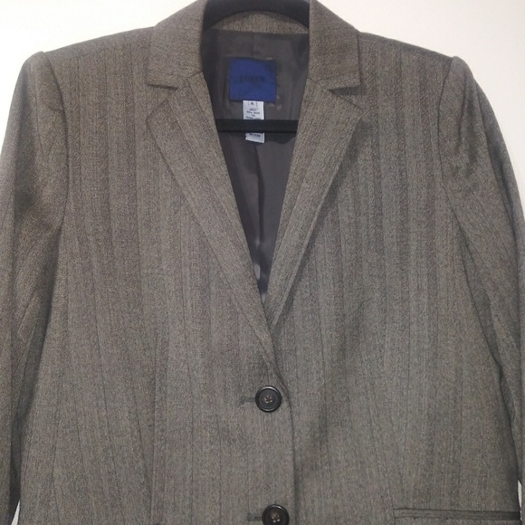 J.Crew wool 2 button pinstripe, lined blazer - Picture 2 of 5
